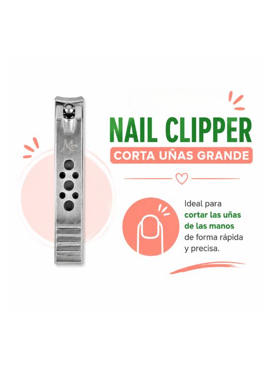 CORTA UÑAS GRANDE DE ACERO - MC NAILS - 2