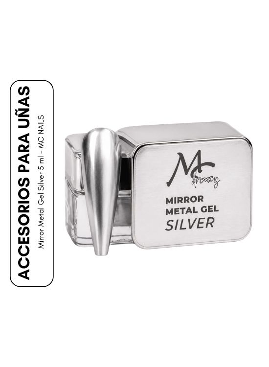 MIRROR METAL GEL SILVER 5 ML - MC NAILS - 1