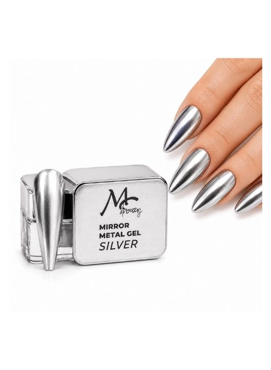 MIRROR METAL GEL SILVER 5 ML - MC NAILS - 3