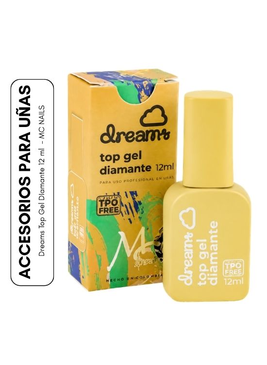 DREAMS TOP GEL DIAMANTE 12 ML - MC NAILS - 1