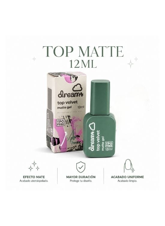 DREAMS TOP VELVET MATTE GEL 12 ML - MC NAILS - 2