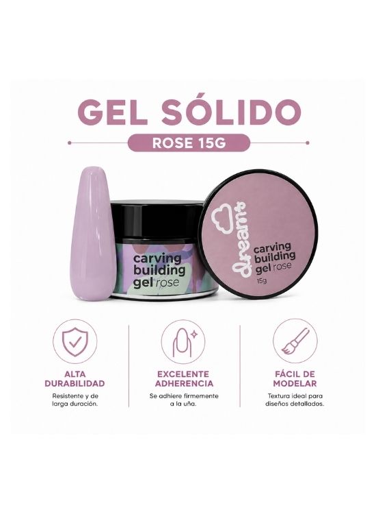 DREAMS CARVING BUILDING GEL ROSE 15 G - MC NAILS - 2