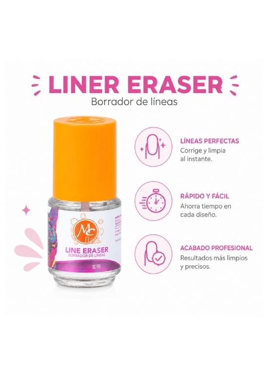 LINE ERASER BORRADOR DE LINEAS 15 ML - MC NAILS - 2