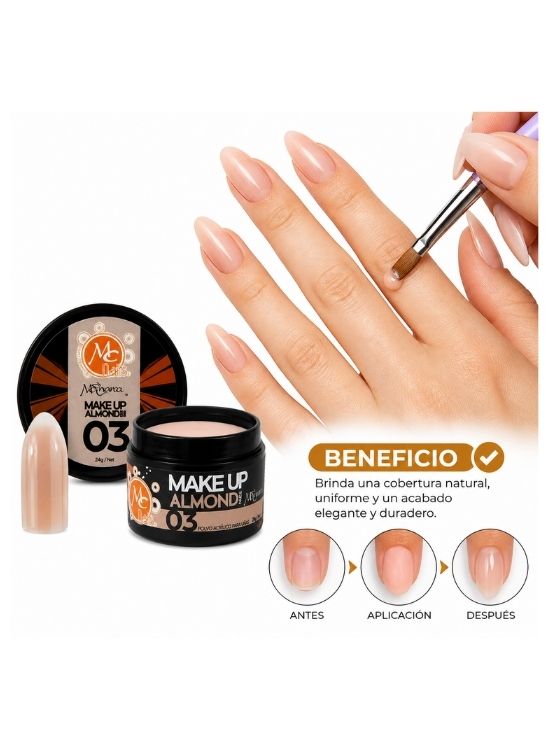 MAKE UP ALMOND TONO 03 24G - MC NAILS - 3
