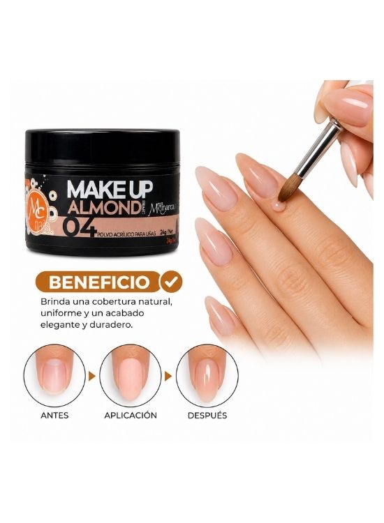 MAKE UP ALMOND TONO 04 24G - MC NAILS - 3