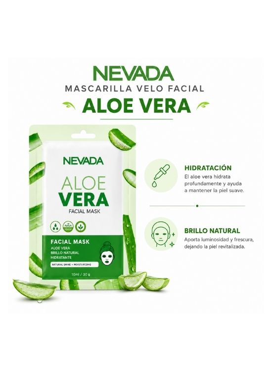 SET X10 MASCARILLAS ALOE VERA HIDRATANTE - NEVADA - 2