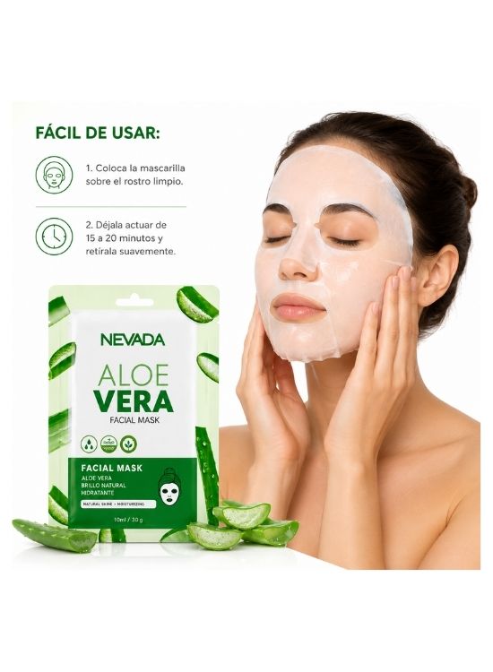 SET X10 MASCARILLAS ALOE VERA HIDRATANTE - NEVADA - 3
