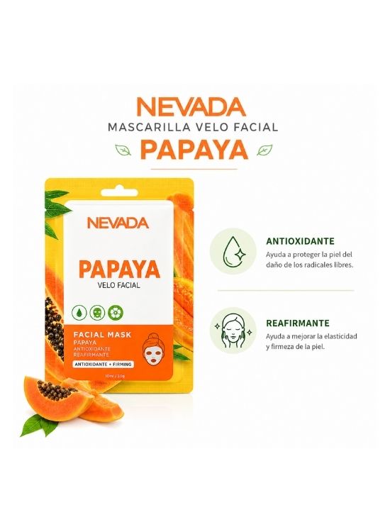 SET X10 MASCARILLAS VELO FACIAL PAPAYA - NEVADA - 2