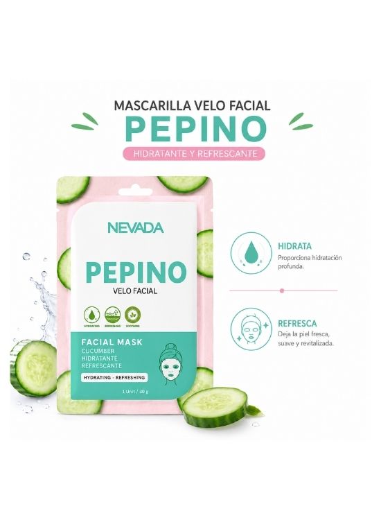 SET X10 MASCARILLAS PEPINO FACIAL HIDRATANTE - NEVADA - 2