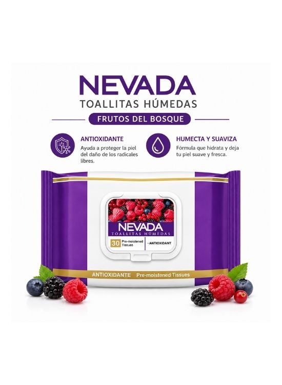 TOALLITA HĂMEDA HIDRATANTE FRUTOS DEL BOSQUE - NEVADA - 2