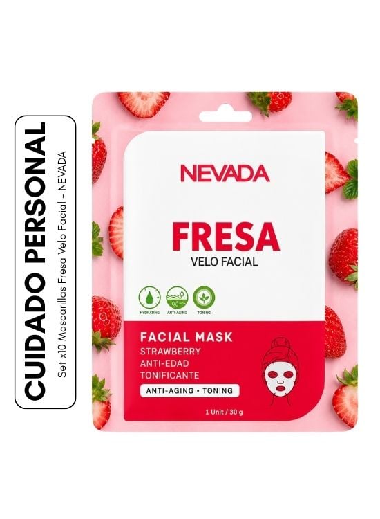 SET X10 MASCARILLAS FRESA VELO FACIAL - NEVADA - 1