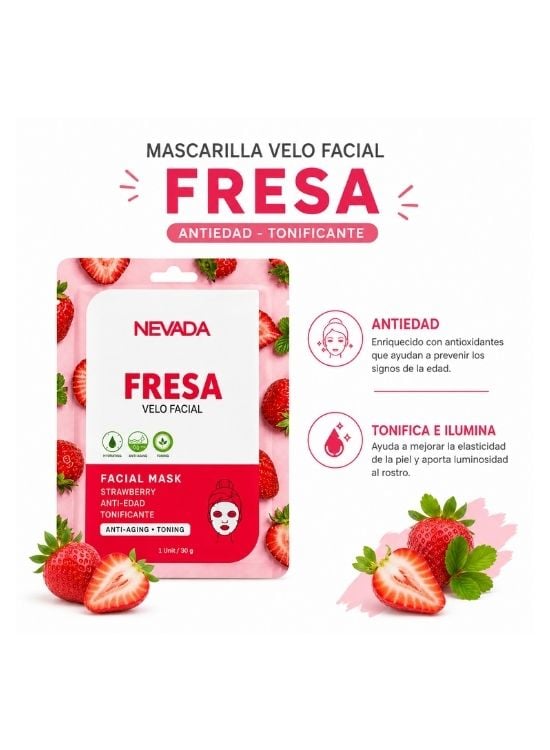 SET X10 MASCARILLAS FRESA VELO FACIAL - NEVADA - 2