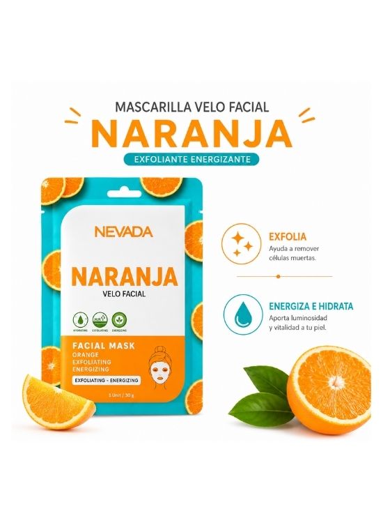 SET X10 MASCARILLAS NARANJA VELO FACIAL - NEVADA - 2