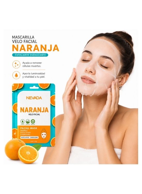 SET X10 MASCARILLAS NARANJA VELO FACIAL - NEVADA - 3