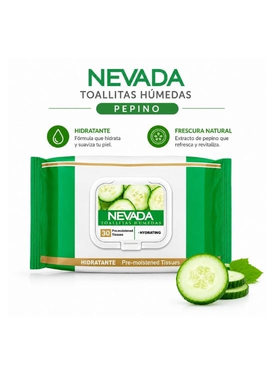 TOALLITA HĂMEDA HIDRATANTE DE PEPINO - NEVADA - 2