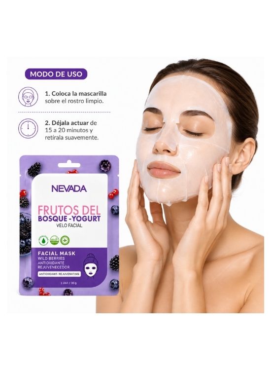 SET X10 MASCARILLAS FRUTOS DEL BOSQUE YOGURT - NEVADA - 3