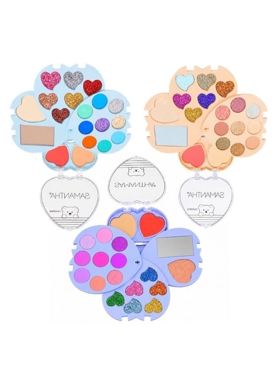 PACK X3 KIT DE MAQUILLAJE EN FORMA DE CORAZÓN - SAMANTHA - 2