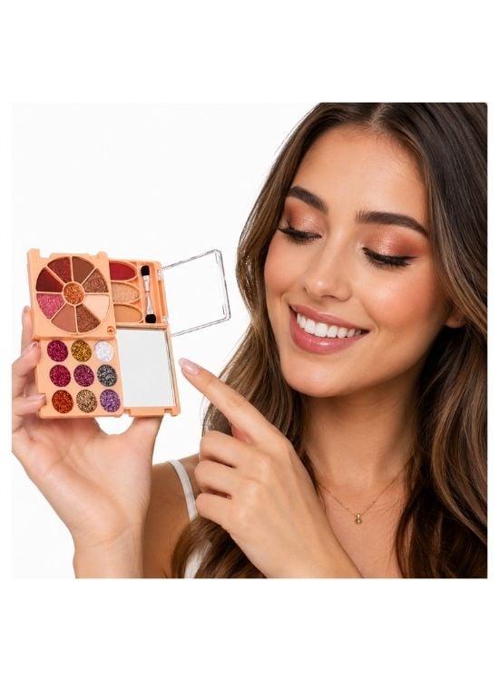 MINI KIT SOMBRAS RUBOR ILUMINADOR TONO 01 - SAMANTHA - 3