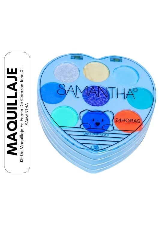 KIT DE MAQUILLAJE EN FORMA DE CORAZÓN TONO 01 - SAMANTHA - 1