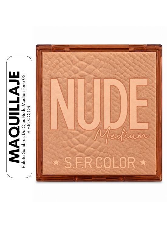 PALETA SOMBRAS DE OJOS NUDE MEDIUN TONO 02 - S.F.R. COLOR - 1