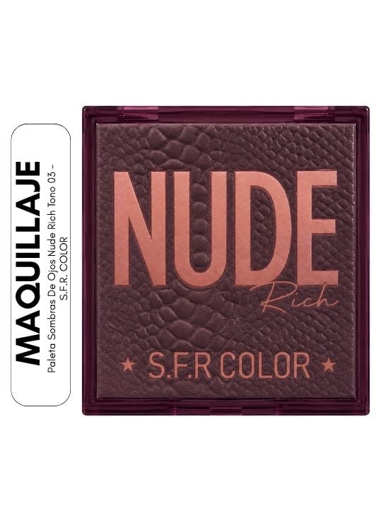 PALETA SOMBRAS DE OJOS NUDE RICH TONO 03 - S.F.R. COLOR - 1