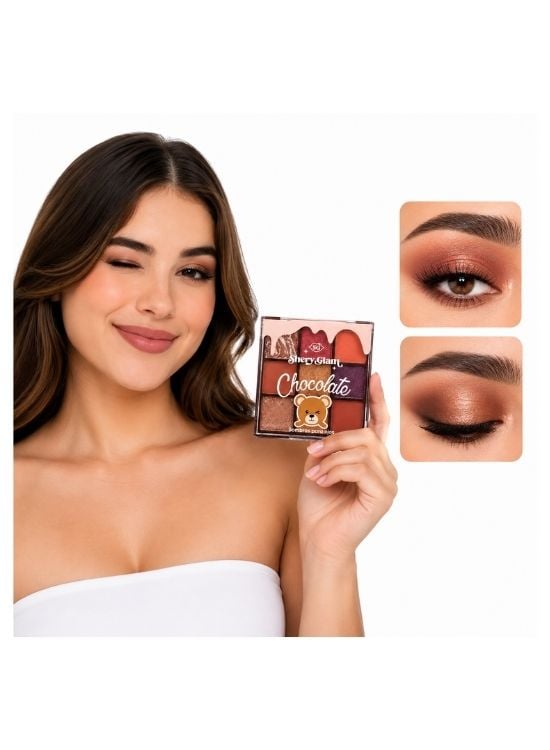 PALETA SOMBRA DE OJOS CHOCOLATE OSITO TONO 02 - SHERY GLAM - 3