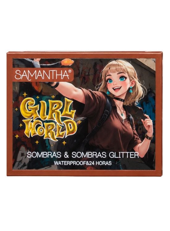 PALETA SOMBRAS DE OJOS GIRL WORLD TONO 03 - SAMANTHA - 1