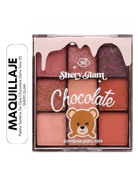 PALETA SOMBRA DE OJOS CHOCOLATE OSITO TONO 03 - SHERY GLAM - 1