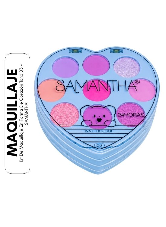 KIT DE MAQUILLAJE EN FORMA DE CORAZÓN TONO 03 - SAMANTHA - 1