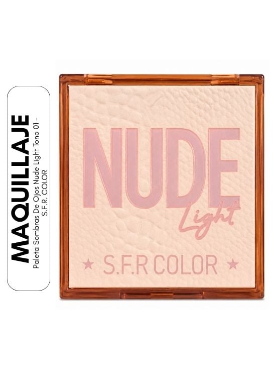 PALETA SOMBRAS DE OJOS NUDE LIGHT TONO 01 - S.F.R. COLOR - 1