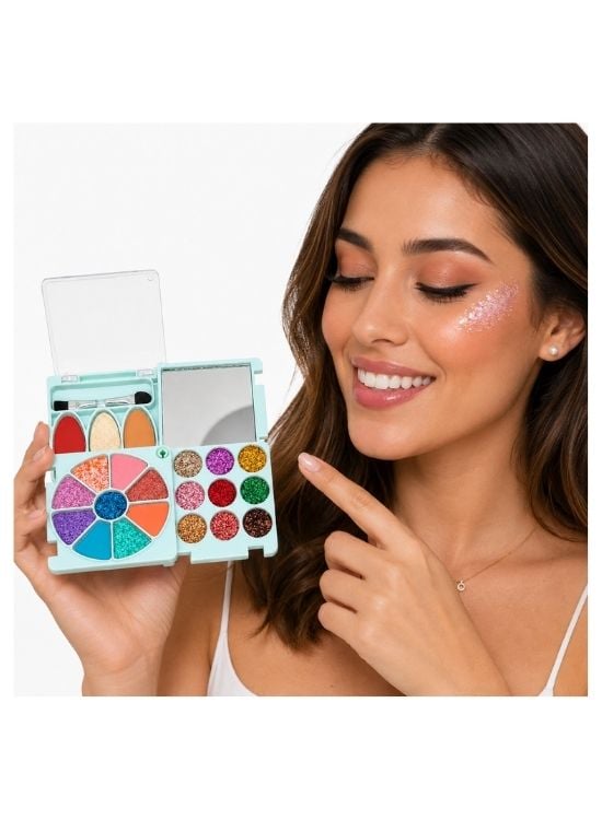 MINI KIT SOMBRAS RUBOR ILUMINADOR TONO 03 - SAMANTHA - 3