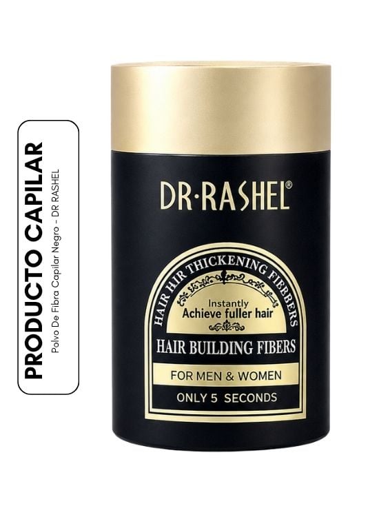 POLVO DE FIBRA CAPILAR NEGRO 22 GR - DR RASHEL - 1