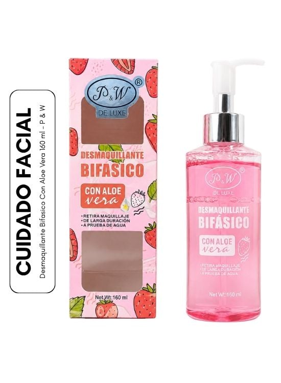 DESMAQUILLANTE BIFASICO CON ALOE VERA 160 ML - P Y W - 1