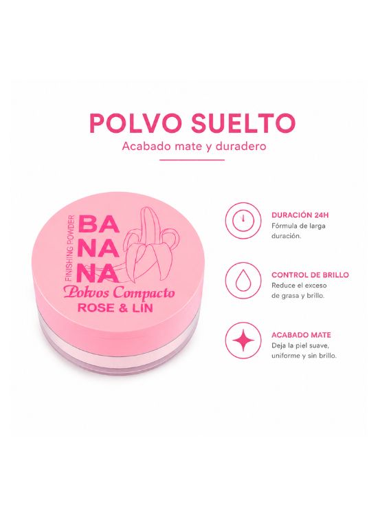 POLVO COMPACTO FINISHING BANANA ROSE Y LÍN - 2