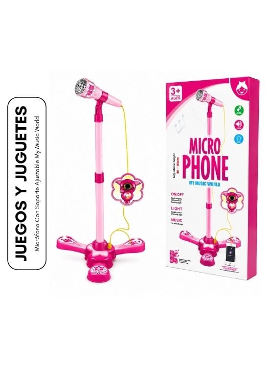 MICRÓFONO CON SOPORTE AJUSTABLE MY MUSIC WORLD - 1