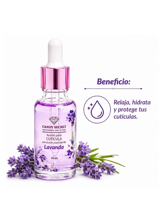 ACEITE PARA CUTÍCULAS CON ESENCIA DE LAVANDA - CANDY SECRET - 2