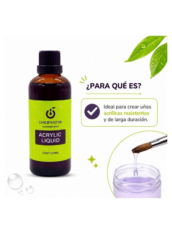 LÍQUIDO ACRÍLICO MONÓMERO 100 ML - CHERIMOYA - 2