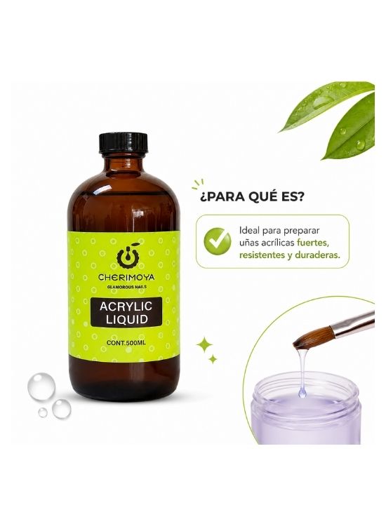 LÍQUIDO ACRÍLICO MONÓMERO 500 ML - CHERIMOYA - 2