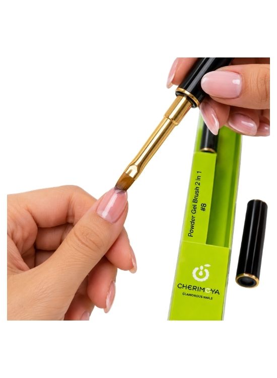 PINCEL PARA POWDER GEL BRUSH #8 2 EN 1 - CHERIMOYA - 3