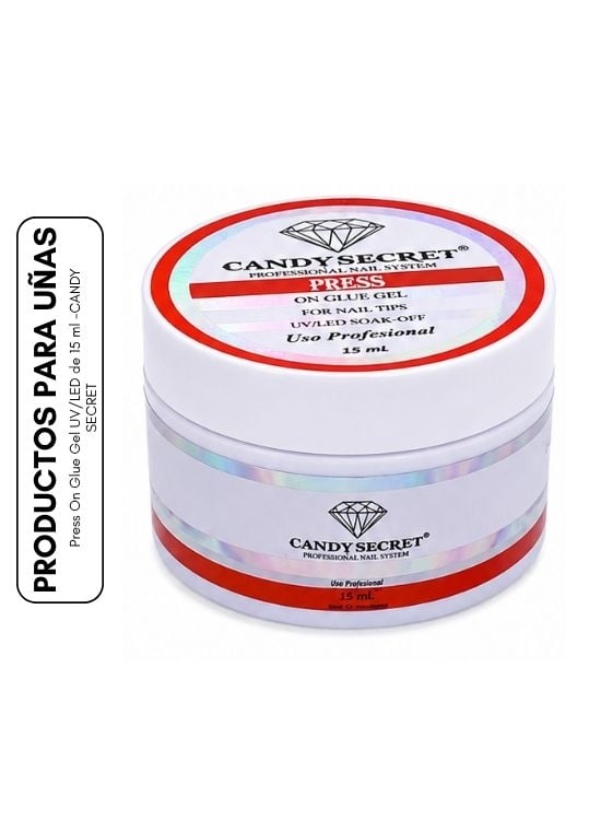 PRESS ON GLUE GEL UV/LED DE 15 ML -CANDY SECRET - 1