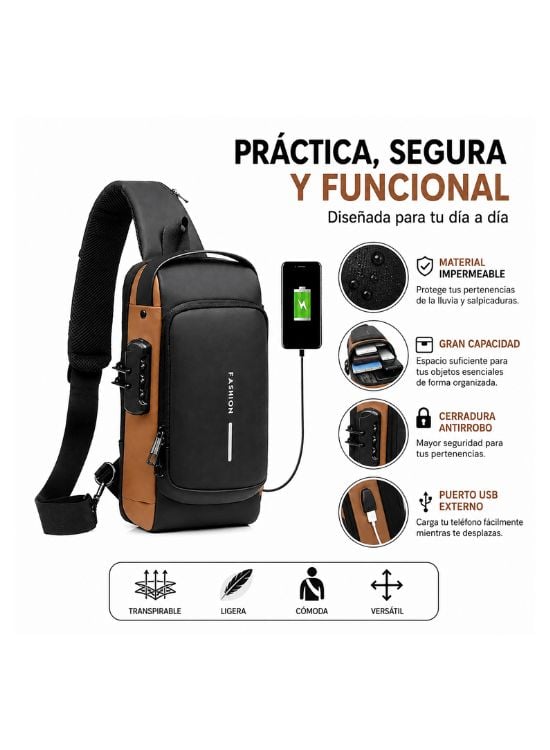 MOCHILA DE SEGURIDAD ANTIRROBO DE VIAJE - 2