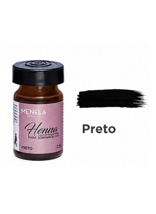 TINTE MENELA HENNA PARA CEJAS TONO PRETO - 2