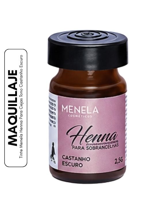 TINTE MENELA HENNA PARA CEJAS TONO CASTANHO ESCURO - 1