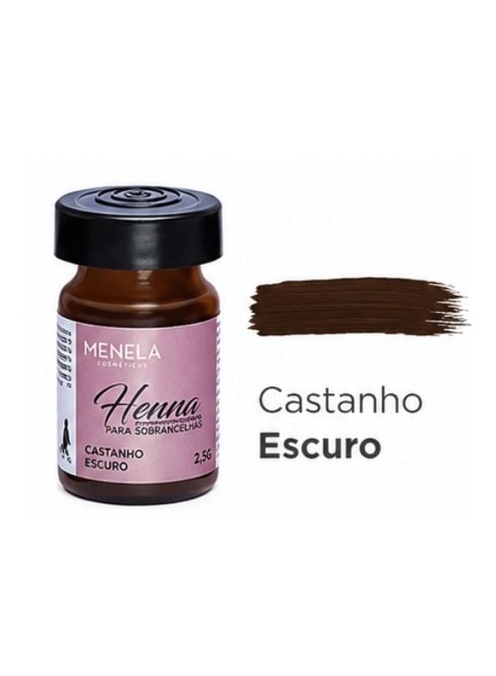 TINTE MENELA HENNA PARA CEJAS TONO CASTANHO ESCURO - 2