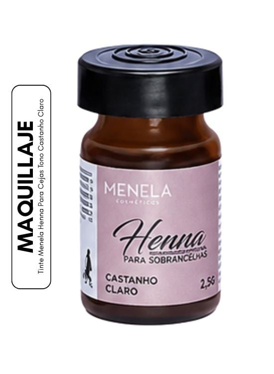 TINTE MENELA HENNA PARA CEJAS TONO CASTANHO CLARO - 1