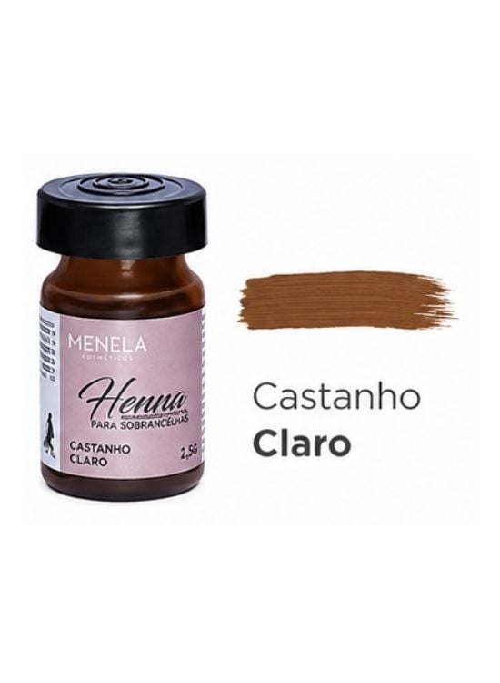 TINTE MENELA HENNA PARA CEJAS TONO CASTANHO CLARO - 2