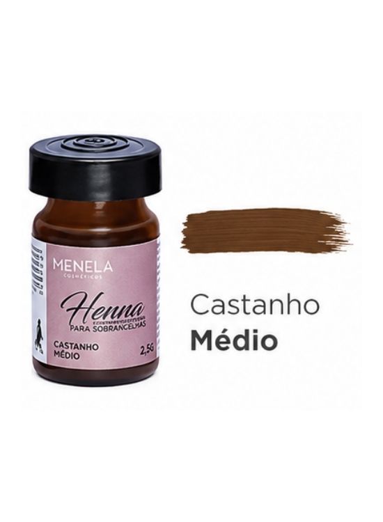 TINTE MENELA HENNA PARA CEJAS TONO CASTANHO MEDIO - 2