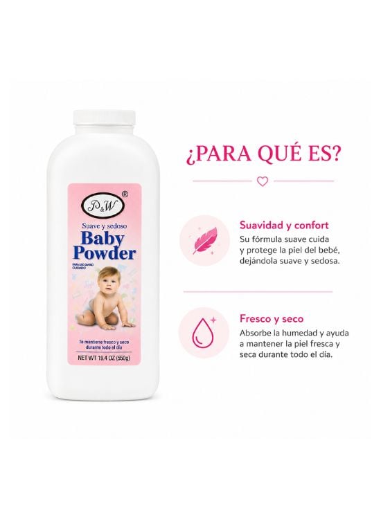 TALCO PARA BEBÉ SUAVE Y SEDOSO - PYW - 2