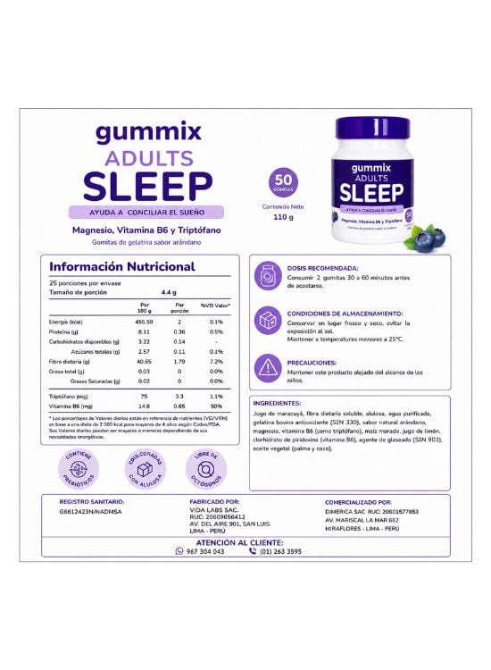 GOMITAS PARA ADULTO SLEEP - GUMMIX - 3