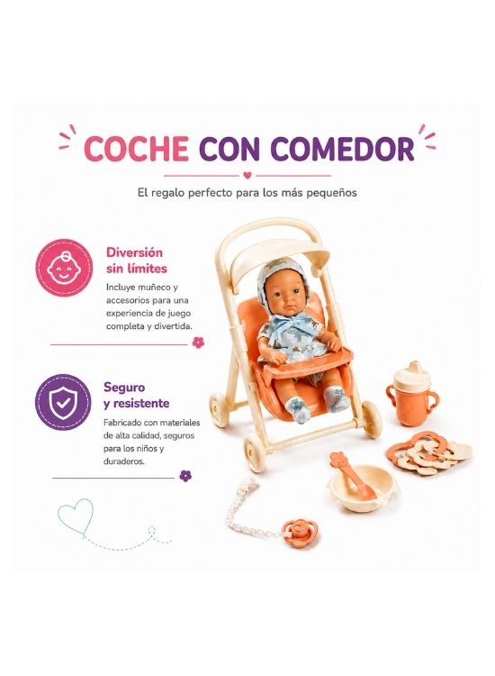 JUGUETE COCHE CON COMEDOR PARA NIÑAS - 2